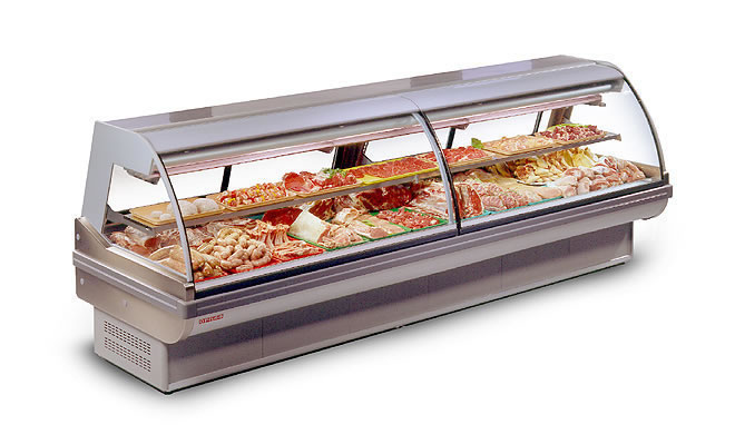Refrigerated display cases and accessories for supermarket, restaurants and convenient stores.