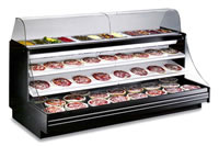 Pizza, sandwich and spot display case.