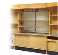 Refrigerated Back Bar Air screen wall case for merchandising of dairy, cheese, deli, salads, pre-packaged, and prepared foods.